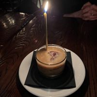 Vegan dessert- can’t find the name, but it was like a caramel, chocolate, peanut butter ganache !  at Tartine Bistro in Rocky River