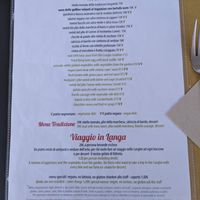 Menu as of Sept 2023 at il Bosco delle Galline Volanti in Barolo