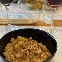 Risotto w/hazelnut   at il Bosco delle Galline Volanti in Barolo