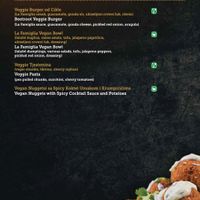 The vegetarian & vegan menu at La Famiglia in Zadar