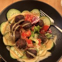 La Famiglia vegan bowl with falafels   at La Famiglia in Zadar