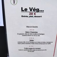 Veg menu at HO' Gastronome in St-germain-du-bois
