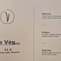 La proposition de menu vegan en juillet 2024 at HO' Gastronome in St-germain-du-bois