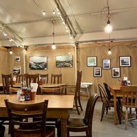 Some of the seating inside   at The Barn at Rothiemurchus  in Aviemore