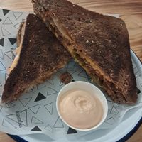 Kimchi toast at toastable. in Amsterdam