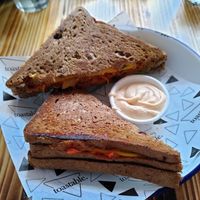 Kimchi toast at toastable. in Amsterdam