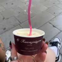 Absolute best vegan gelato I’ve ever had!!!! So good. The dark chocolate and vanilla and coconut are amazing   at Papagiorgis Patiserie-Gelateria in Corfu
