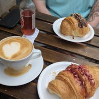 Stuffed croissants were to die for at Massolit Books & Café in Krakow