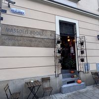 Outside   at Massolit Books & Café in Krakow