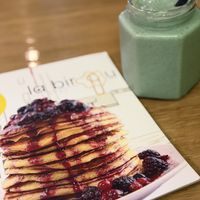 Menu with Spirulina smoothie  at La Birou Bistro in Brasov
