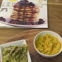 Avocado smash and tofu scrambled   at La Birou Bistro in Brasov