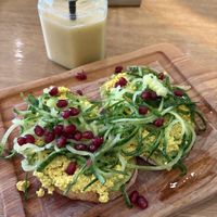 Vegan Routine breakfast and fruit ninja smoothie   at La Birou Bistro in Brasov