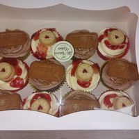 Chocolate biscoff and vannila and jam cupcakes at All Natural Bakes in Preston
