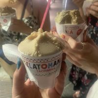   at Gelatomania in Taormina