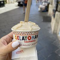   at Gelatomania in Taormina