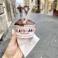  at Gelatomania in Taormina