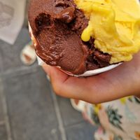 Mango and chocolate at Gelatomania in Taormina