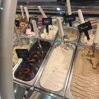 Dark chocolate and haselnut soy at Gelatomania in Taormina