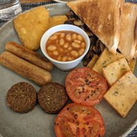 Unbelievably tasty vegan fry up! at Friend's Bistro in Westport