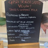 Vegan menu!  at Gelateria il Masgalano in Siena
