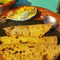 Fajitas con vegetales at La Gruta Teotihuacan in San Juan Teotihuacan