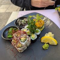 Vegan meal at Naka in Avignon