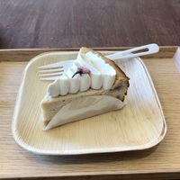 Sakura cheesecake  at Tsuchi Cafe in Toronto