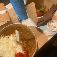 "Beef" curry and the Karage chickn at Tsuchi Cafe in Toronto