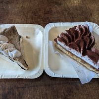 Earl Grey chestnut cake and Tiramisu tart at Tsuchi Cafe in Toronto