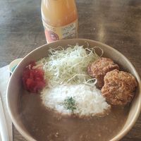 Curry 12 épices au "bœuf" et 2 "kaarage" at Tsuchi Cafe in Toronto