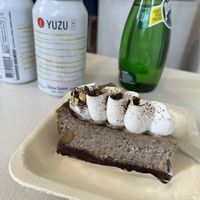 The earl grey cheesecake is my favourite   at Tsuchi Cafe in Toronto