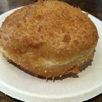 Giant karepan (vegan curry inside a deep fried bao)  at Tsuchi Cafe in Toronto