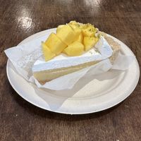 Mango cheesecake  at Tsuchi Cafe in Toronto