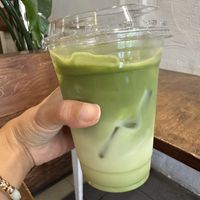 Matcha latte   at Tsuchi Cafe in Toronto