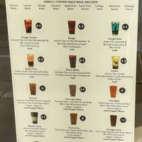 Menu at Bobar in Zurich