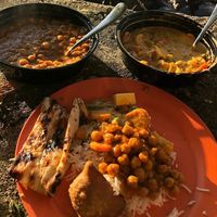 Chana masala, naan, samosa, rice. at Marigold Unique Flavour in Bracebridge