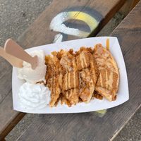 Biscoff and peanut butter waffles  at Iced on the Quay in Hayle