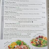 menu bowls at Dean & David in Garmisch-partenkirchen