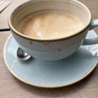 Cappuccino with oat milkk  at Dean & David in Garmisch-partenkirchen