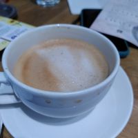 Decaf oat latte (August 2023) at Brewhouse Cafe - Seaton Delaval Hall in Seaton Sluice