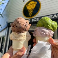 Not all cones are vegan so double check!  at Mr.Dewie's Cashew Creamery in Oakland