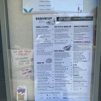 Menu  at BahnMi Up in Portland