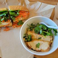 Tofu Bahn my and tofu bowl. at Dragoneats - Haight in San Francisco