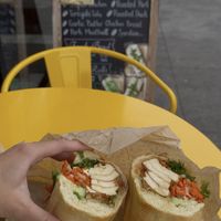 GOOOODD!! Teriyaki tofu Banh mi! Such great tofu! Huge sandwich while being refreshing!! 10/10!  at Dragoneats - Haight in San Francisco