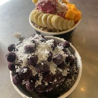 aqua man bowl and signature pitaya bowl  at The Spot in Princeville