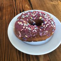 Blueberry donut with star sprinkles!  at Timeless Coffee - Webster in Oakland