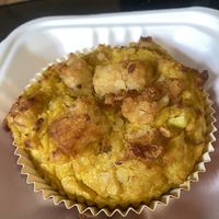 Green Onion & Potato Frittata - GF Delivered. It was good but not my favorite. Too much onion imo. 🤪  at Timeless Coffee - Webster in Oakland