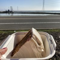 Maple Ginger Cake Sliced Enjoyed Along the East Bay Shoreline ✨🫶🏽✨  at Timeless Coffee - Webster in Oakland
