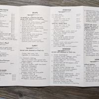 Menu #2 at Thai Taste in Amarillo