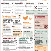 Menu at Wings & Beer Co in Preston